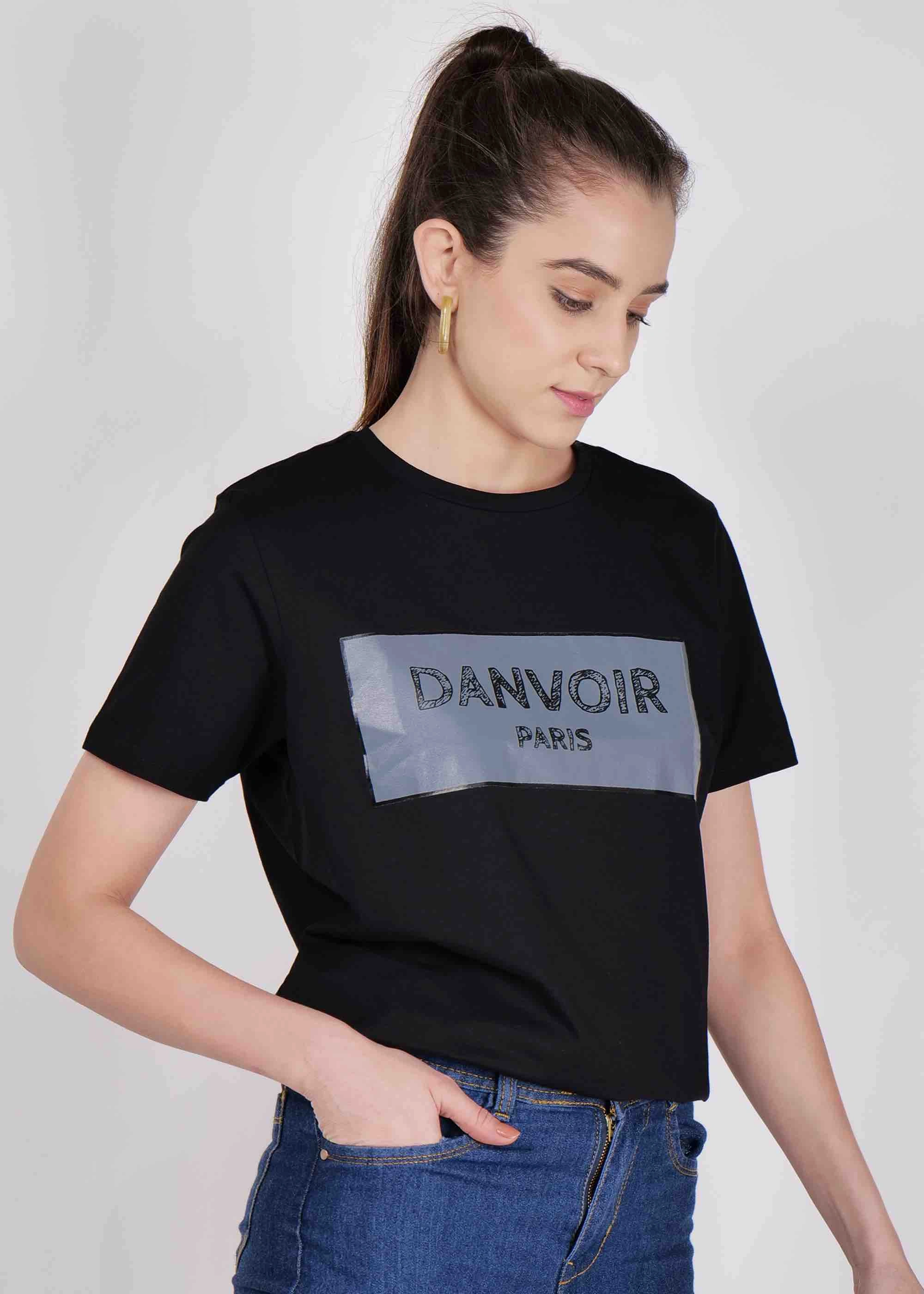 Danvoir Paris Textured Print T-shirt