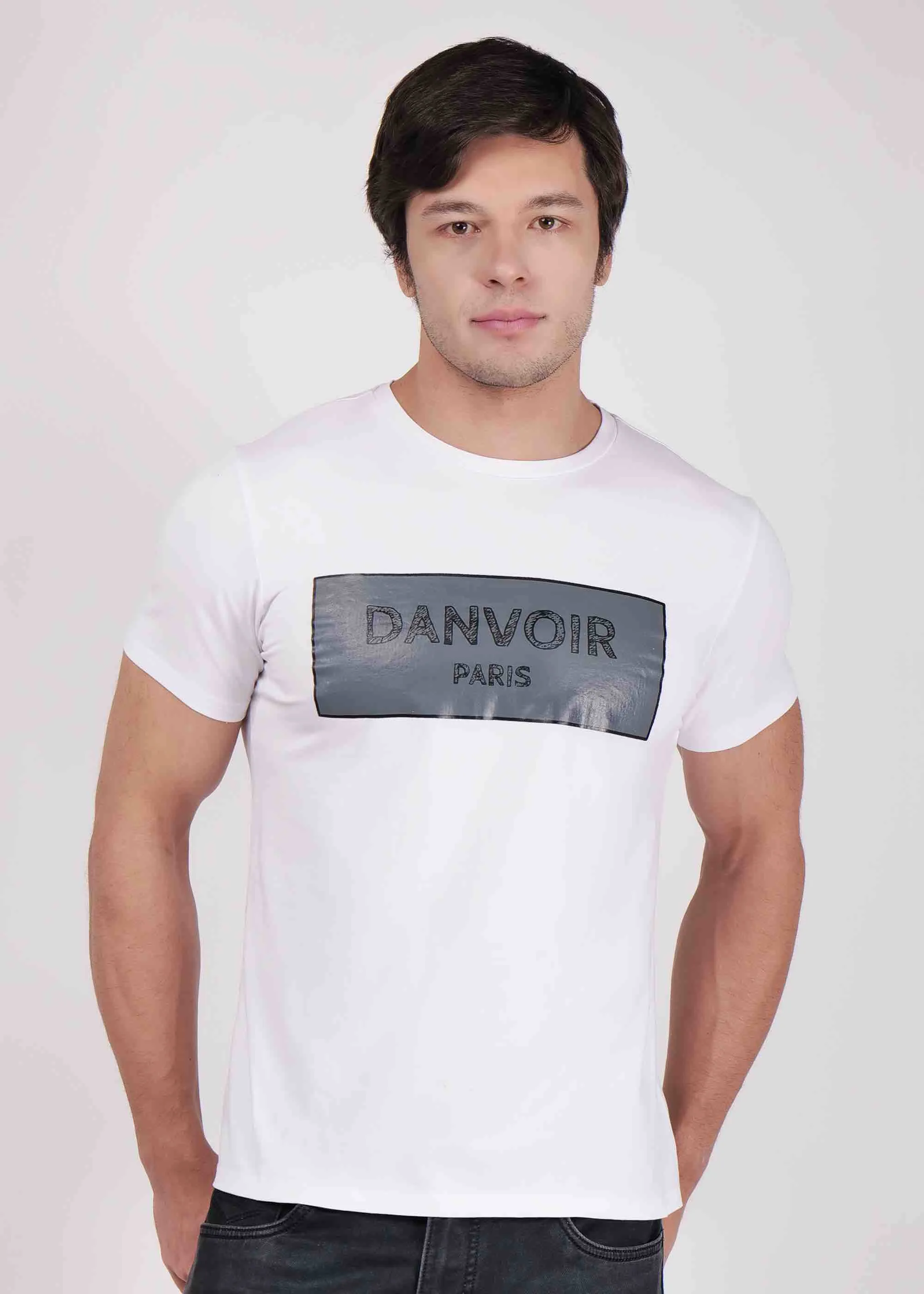 Danvoir Paris Textured Print T-shirt