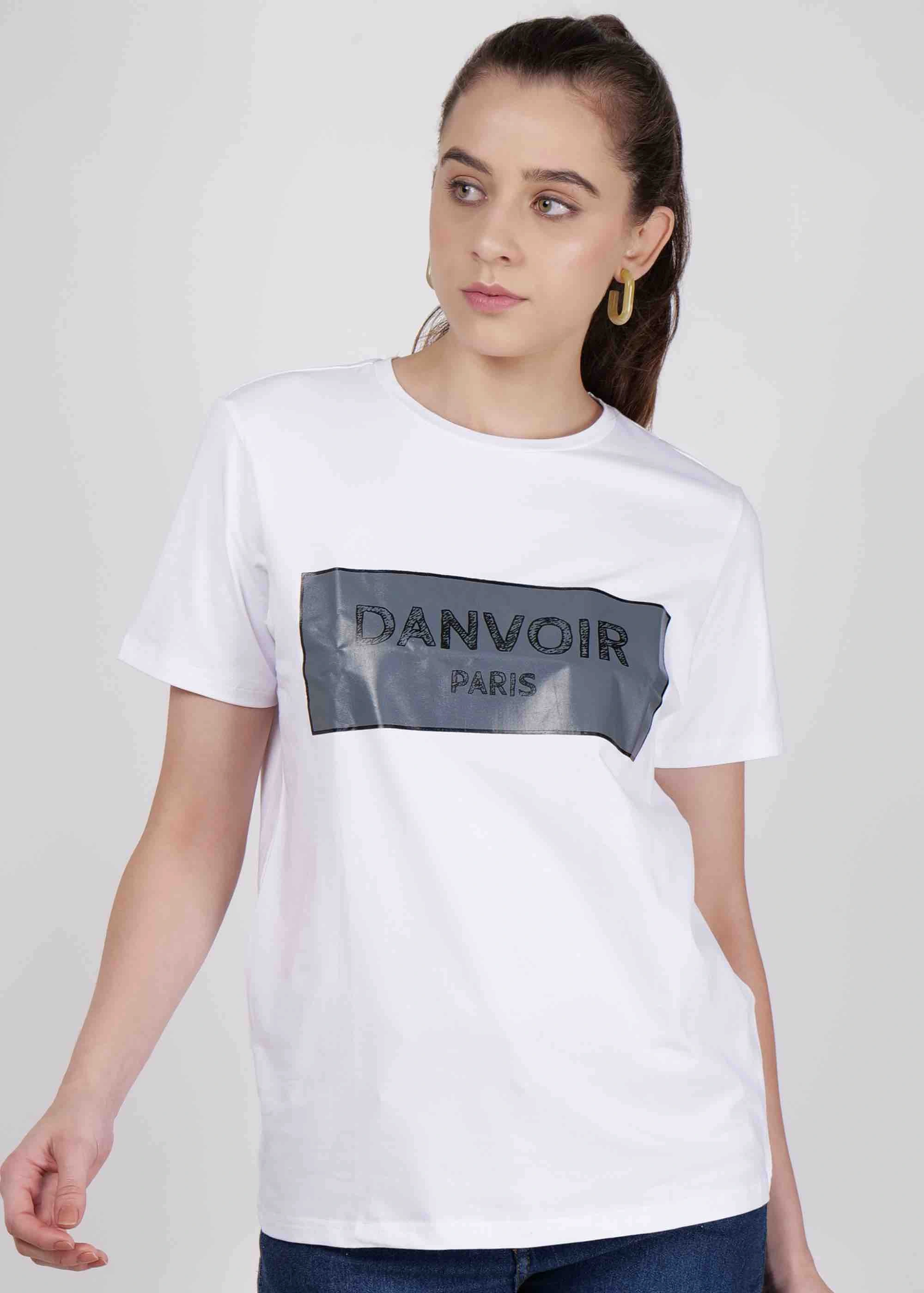 Danvoir Paris Textured Print T-shirt